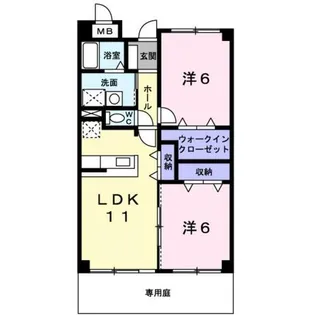 フルール野色【1階】の間取り