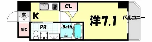 グルーブAriaトアロード【8階】の間取り