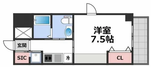 La CASA新深江【2階】の間取り