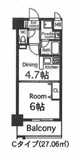ブランクレール谷町【6階】の間取り