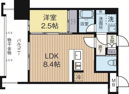福岡県福岡市中央区長浜2丁目【マンション】の間取り