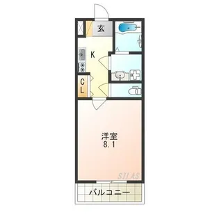 AND TERRACE 杉本町駅前【3階】の間取り