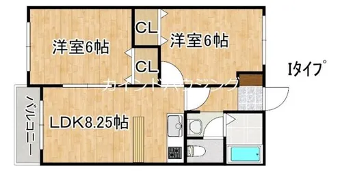 アベニュー岸里【4階】の間取り
