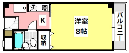 1Kの間取り画像