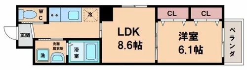 blance abiko【8階】の間取り