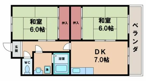 パークスクウェア長居【1階】の間取り