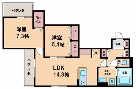 YOURMAISON粉浜駅前【2階】の間取り