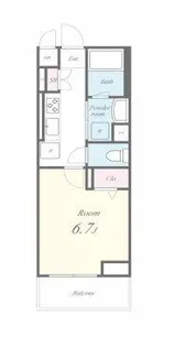アスピラシオン尾頭橋【1階】の間取り