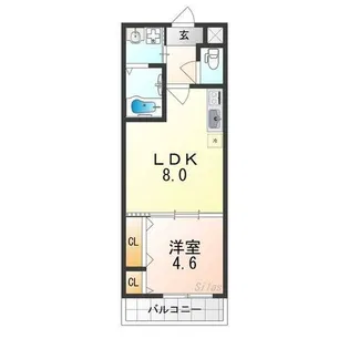 フジパレス泉大津駅西【1階】の間取り