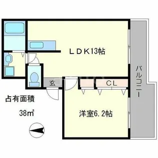 プチドエル修学院【1階】の間取り