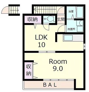 グリーンハウス近江【1階】の間取り