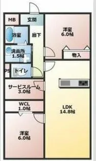 油屋ハイツ中野Ⅱ【202号室】の間取り