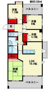 フリーリー守恒【2階】の間取り