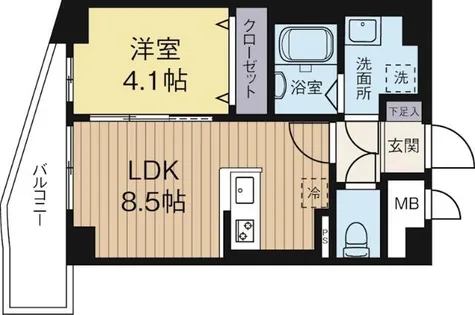 福岡県福岡市中央区平尾1丁目【マンション】の間取り