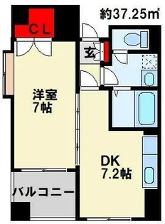 MDIインターフェイス竪町【8階】の間取り