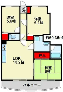 第壱上野マンション【10階】の間取り