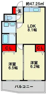 福岡県北九州市小倉北区木町1丁目【マンション】の間取り