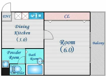クレセール阿波座【2階】の間取り