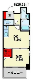 福岡県北九州市小倉北区木町4丁目【マンション】の間取り