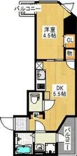 ブランTAT弁天町【9階】の間取り