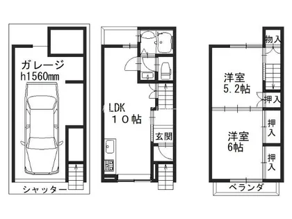 京都府京都市西京区桂池尻町【一戸建】の間取り