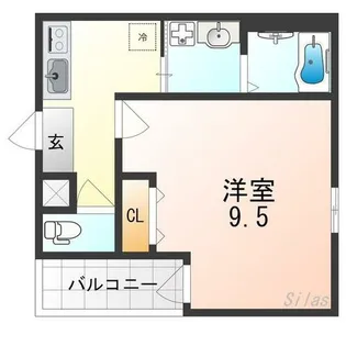 フジパレス堺石津川ノース【1階】の間取り