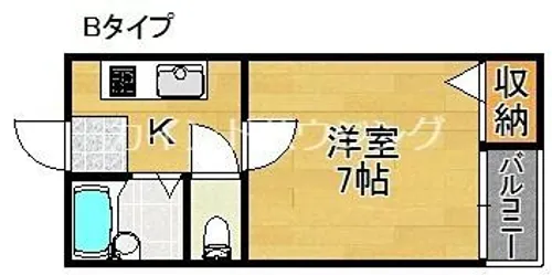 ブルーメイト A棟 B棟【4階】の間取り