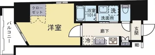 CLUBORIENTNo.103【7階】の間取り