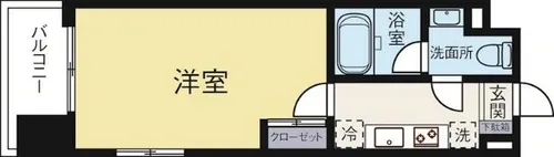 プレスタイル博多NORTH【702号室】の間取り