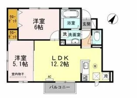 ウィット垂水【1階】の間取り