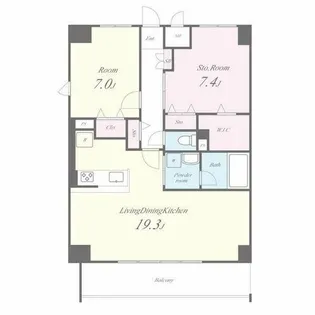 パルファン ドゥ ジョア【10階】の間取り