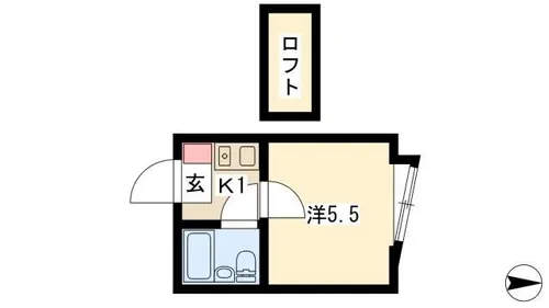 ベルトピア名古屋17【102号室】の間取り