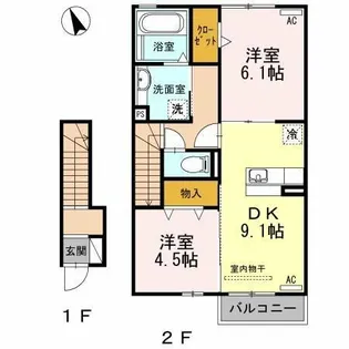 プレイスメゾン【2階】の間取り
