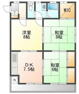 ハウス寺仙【102号室】の間取り