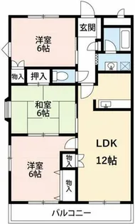 愛知県岡崎市大和町字沓市場【マンション】の間取り
