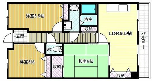 オーク一番館【4階】の間取り