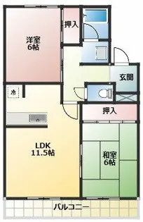 アイワコーポ【2階】の間取り
