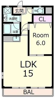 敷島第3マンション【1階】の間取り