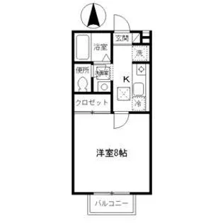 カーサモンテベルデ【1A号室】の間取り