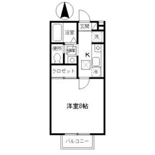 カーサモンテベルデ【1A号室】の間取り