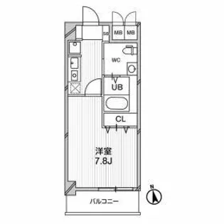 メゾン夕陽ヶ丘【207号室】の間取り
