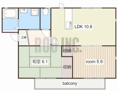 ディアス代谷【B205号室】の間取り