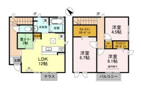 ラ・メゾン・ド・ハセナカ【1階】の間取り