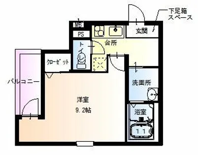 フジパレス河内花園Ⅲ番館【2階】の間取り