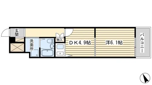 朝日プラザ船場【404号室】の間取り