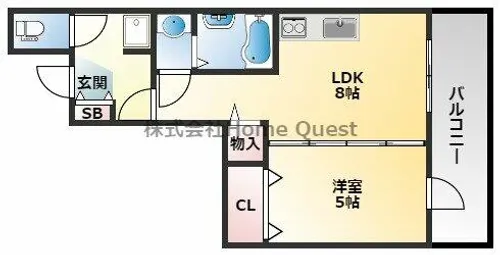フウキレジデンス【4階】の間取り