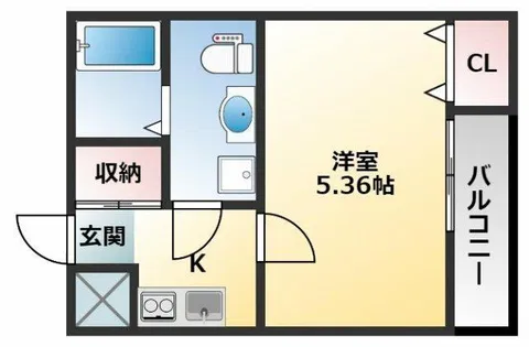 ブライト近大前【1階】の間取り