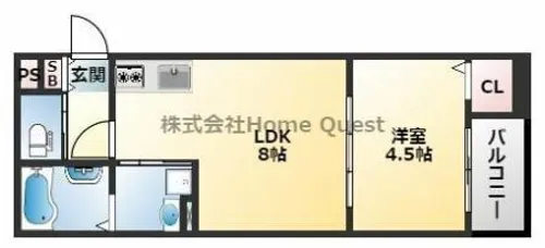 CRASTINE大蓮北4丁目A【2階】の間取り