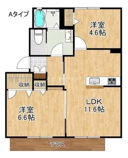 ラ・フォンテーヌC棟【1階】の間取り
