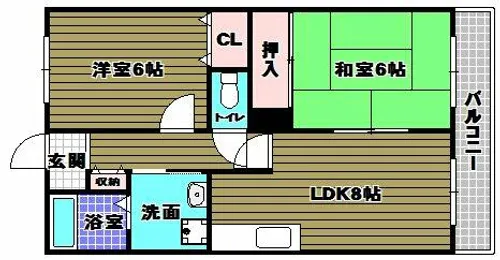 グリーンヒル寺ヶ池【2階】の間取り